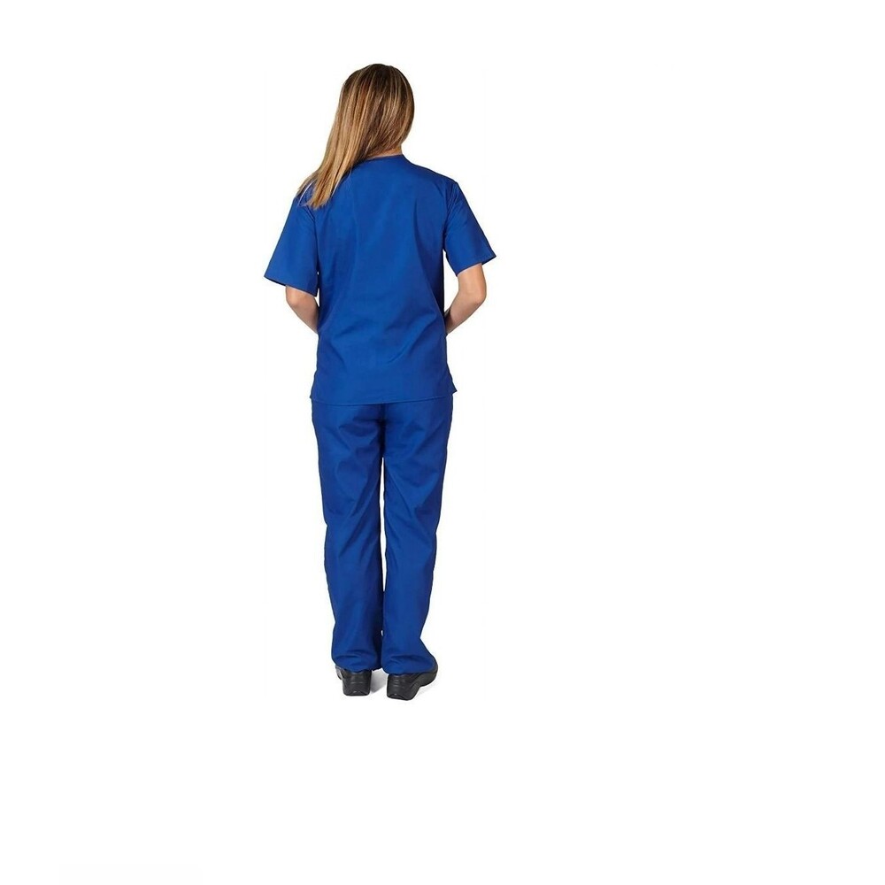 Natural Uniform Royal Blue Women's Modern Fit Cool Stretch Large Scrub Set S - Picture 3 of 6